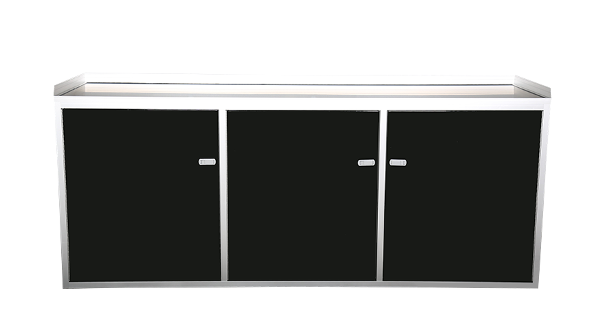 aluminum cabinet company base cabinet black