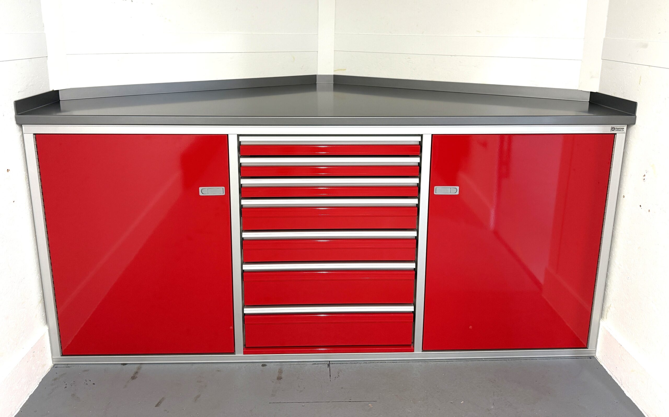 Aluminum Cabinet Company Red V-Nose Cabinet