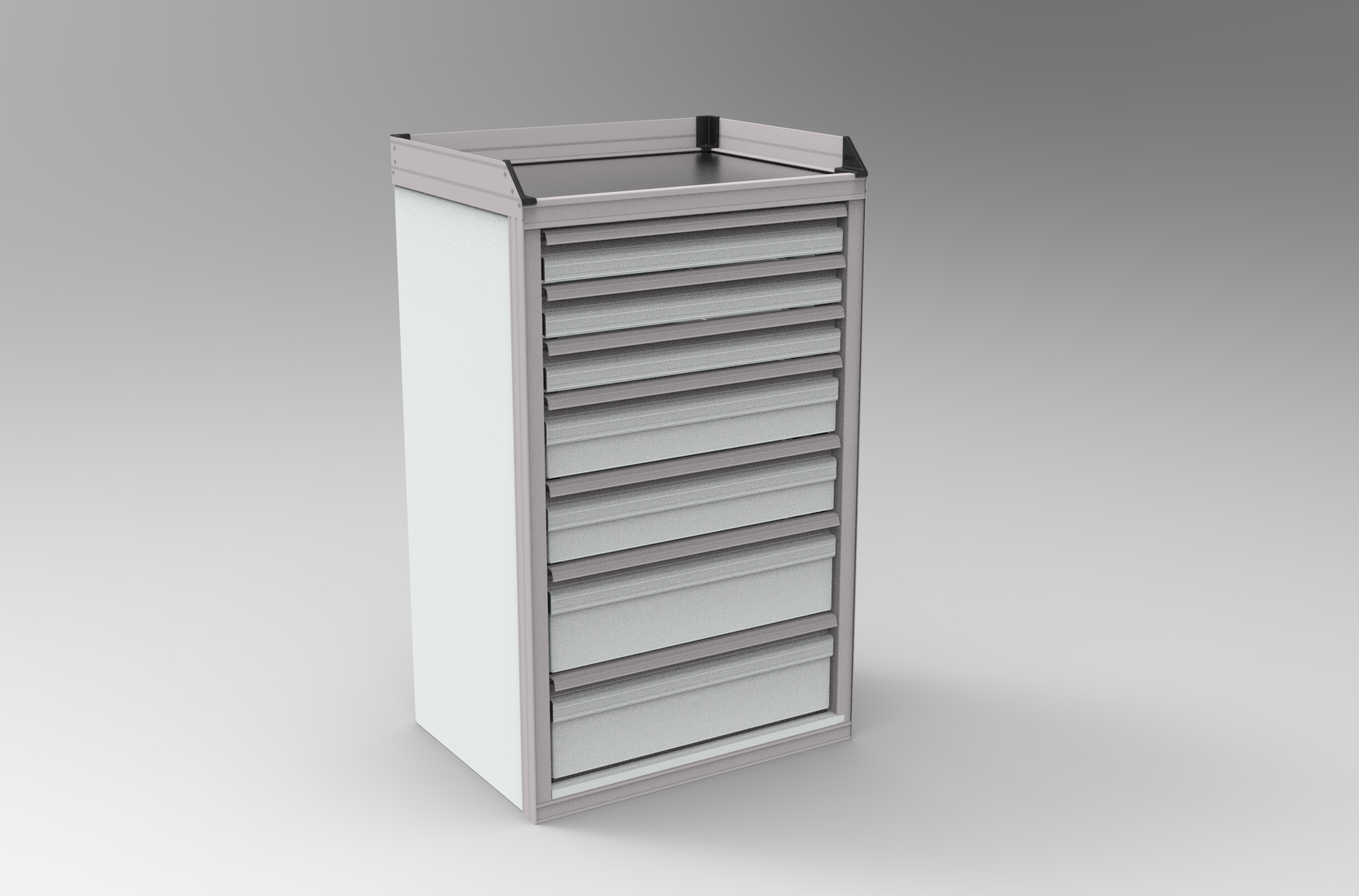 24"W x 24"D x 38"T Aluminum Base Cabinet