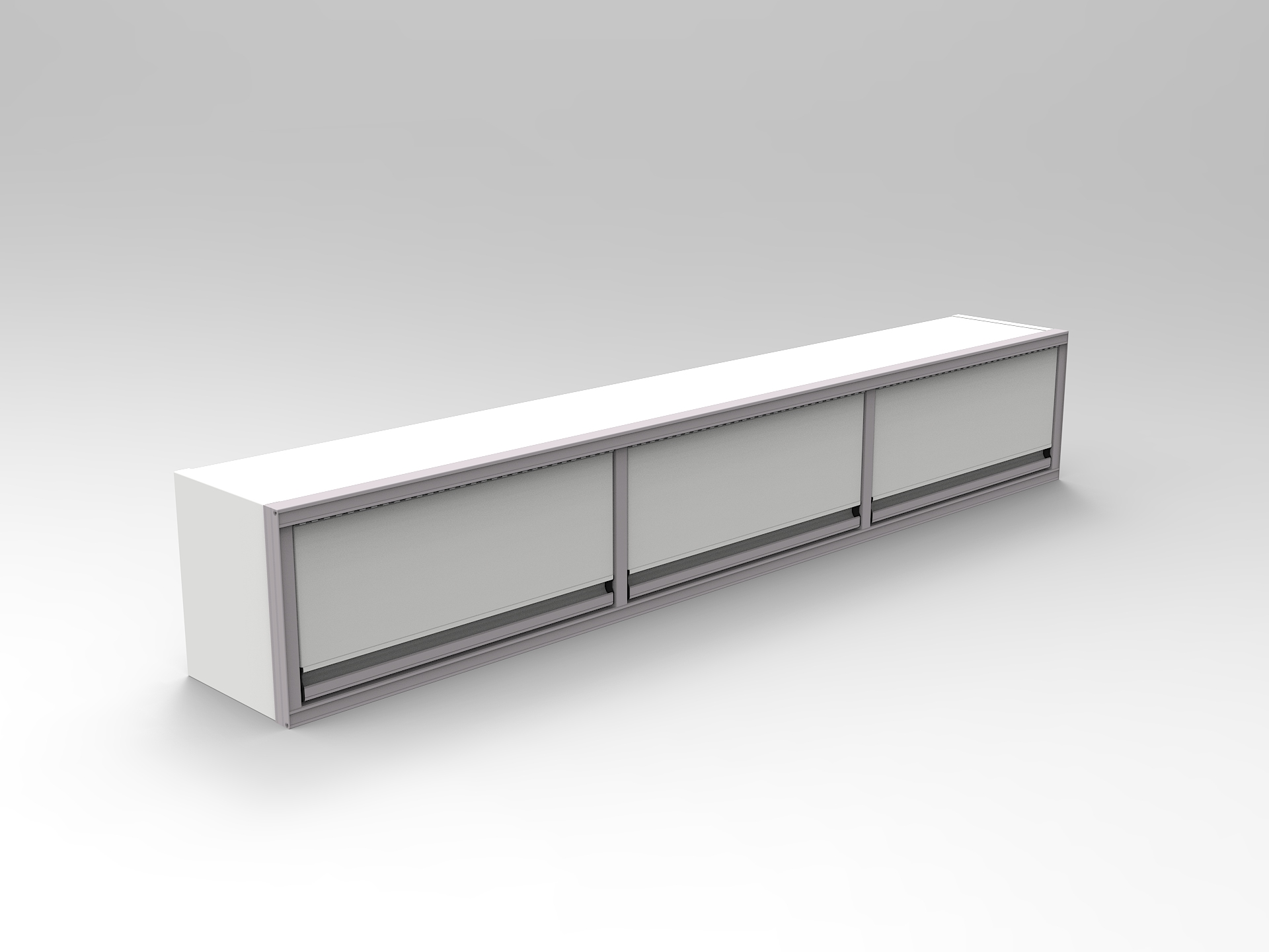 96"W x 14"D x 16"T Aluminum Overhead Cabinet