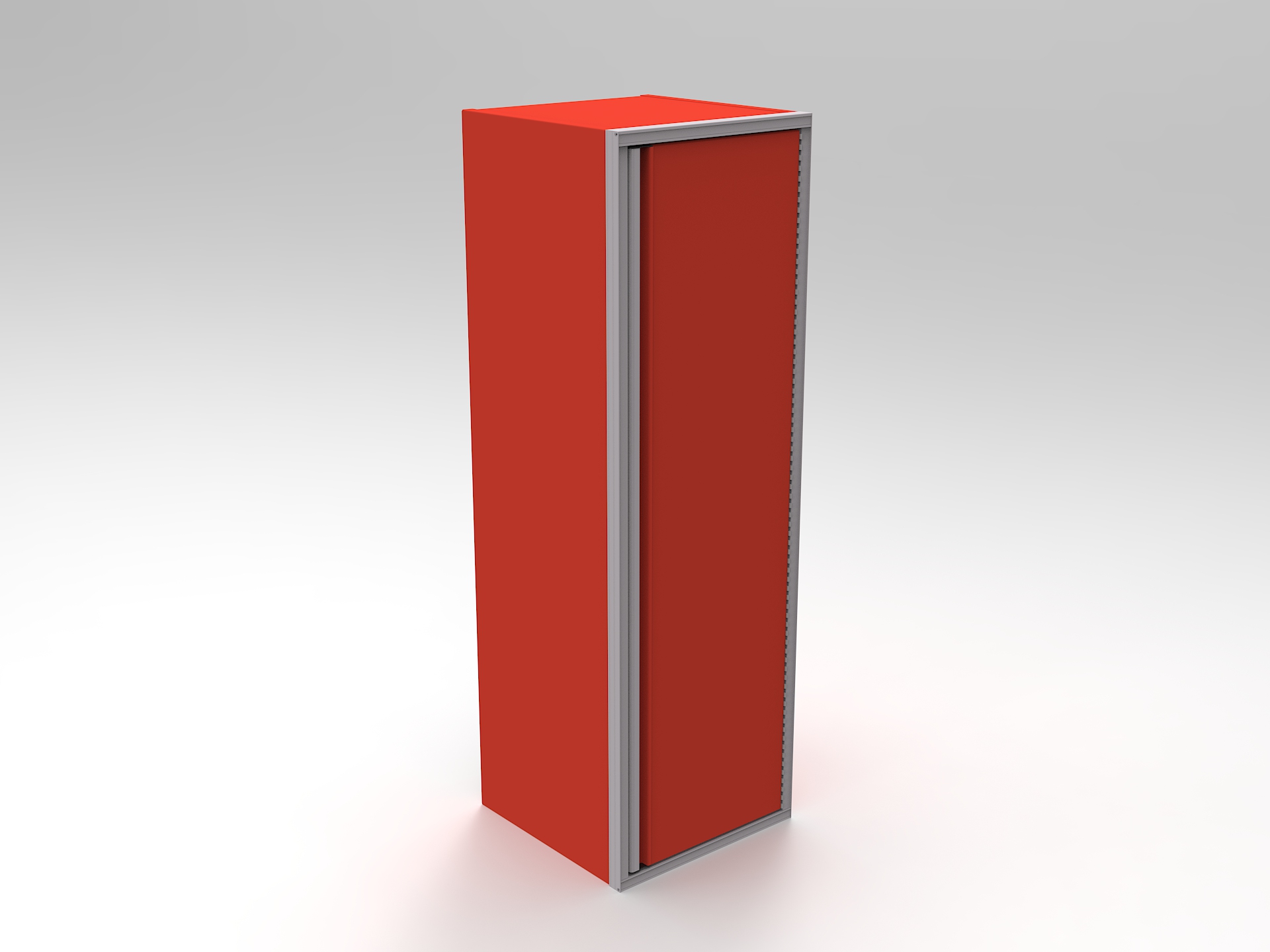 Aluminum 24x24x75 Closet Cabinet in shop