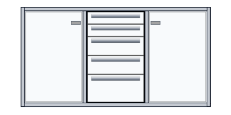 Base Cabinet with Center Drawers