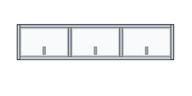 Universal 3 Door Overhead Cabinet